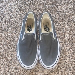 Grey Slip On Vans, Women’s Size 6